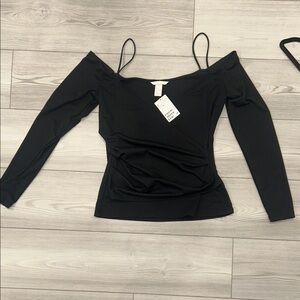 Elegant Black Off-Shoulder Women's Top